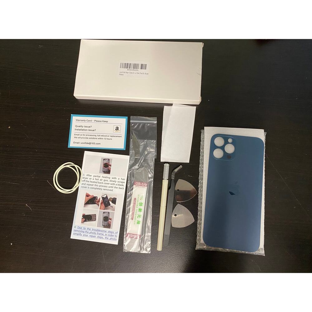BackScreen Glass Replacement Comp w/ Phone 12 Pro All Carriers(Blue)-Setof10-NEW